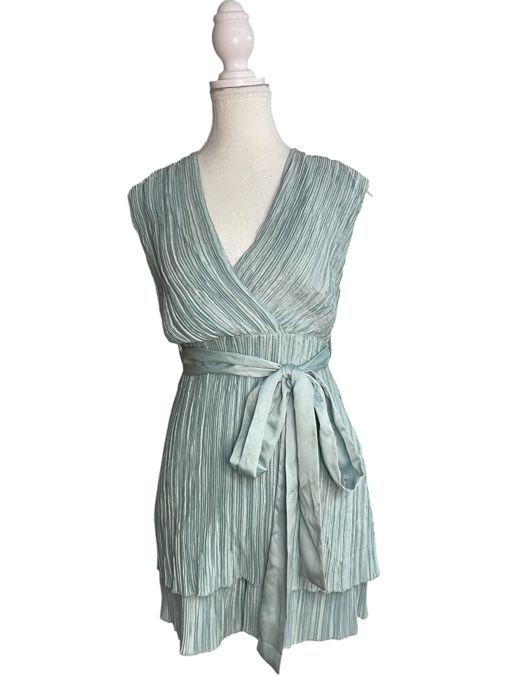 Zara Pleated Short Jumpsuit Romper Green